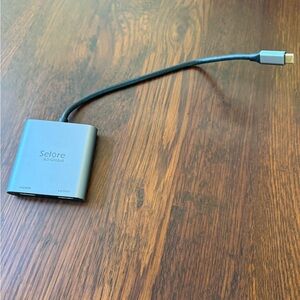 Selore&S-Global USB C to Dual HDMI Adapter 4K @60hz Type C to HDMI Converter